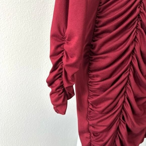 Fashion Nova Dress Large Midi Ruched Body Con Festival Cottage Core Coquette - Picture 11 of 12